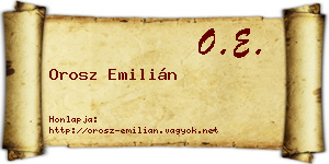 Orosz Emilián névjegykártya
